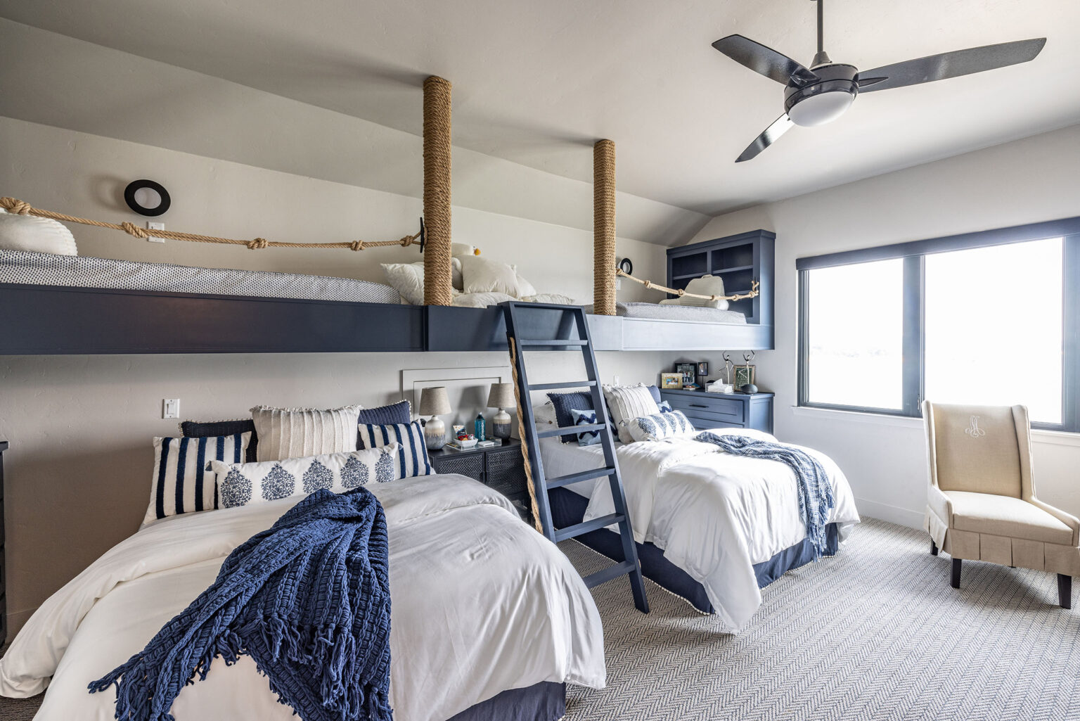 Boat-themed bunk room by Signature Home Services, Fort Worth, TX